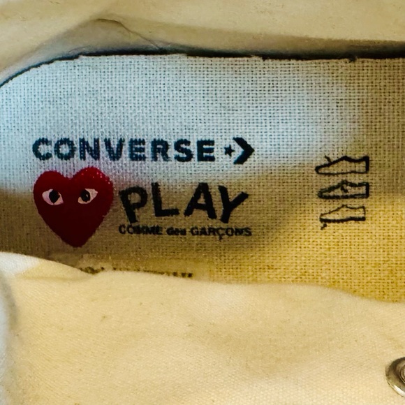 Converse-Comme des Garçons PLAY All Star 70 Hi top multi heart white Wom 11 M 9 - Picture 10 of 11